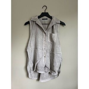 BRANDY MELVILLE Grey Wash Button-Down Tank